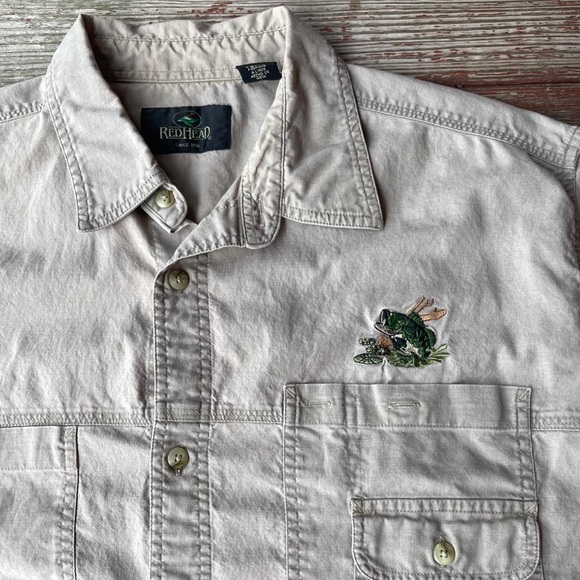 Redhead Clothing Men's Cream and Tan Shirt - Picture 7 of 7